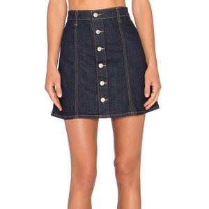 AG x Alexa Chung Kety A Line Denim Skirt in Lone Star 25